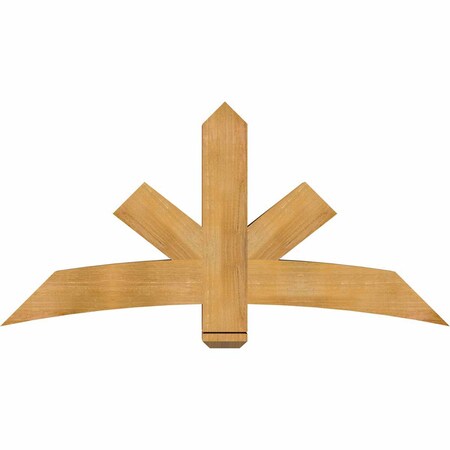 Ekena Millwork Alberta Rough Sawn Timber Gable Bracket, Western Red Cedar, 60"W x 30"H x 6"D x 6"F, 12/12 Pitch GBW060X30X0606ALB00RWR